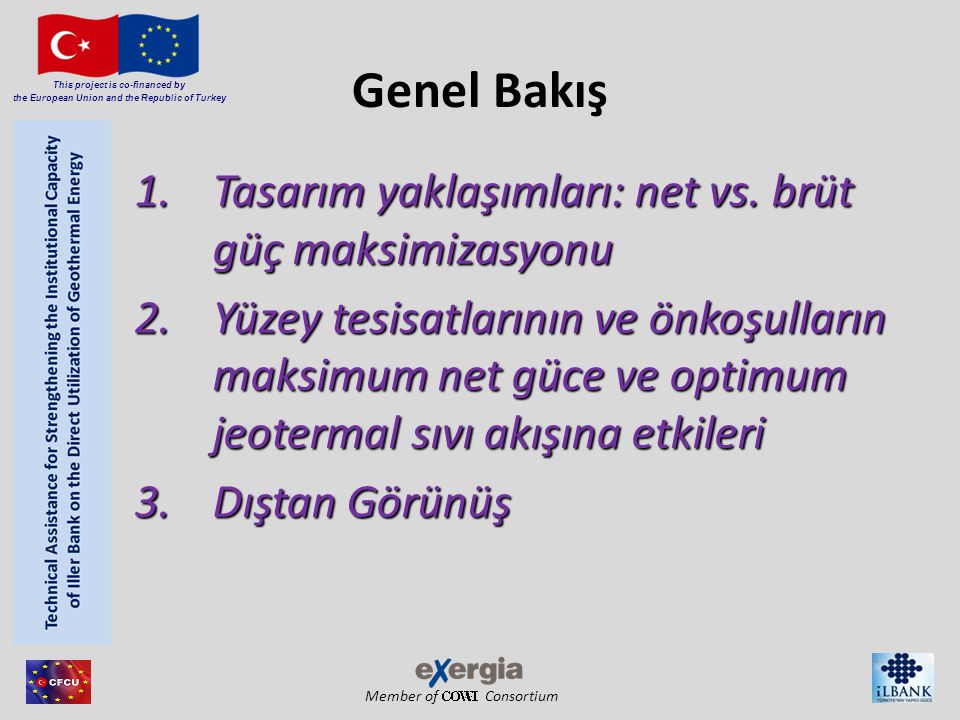 Member of Consortium This project is co-financed by the European Union and the Republic of Turkey Genel Bakış 1.Tasarım yaklaşımları: net vs.