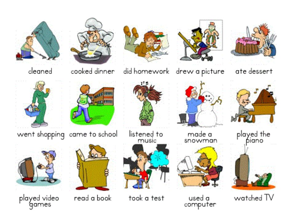 Картинки для описания past simple