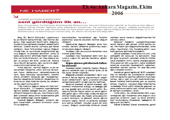 Ek 4a:Ankara Magazin, Ekim 2006