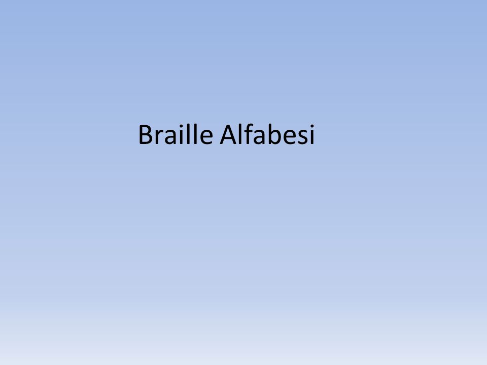 Braille Alfabesi