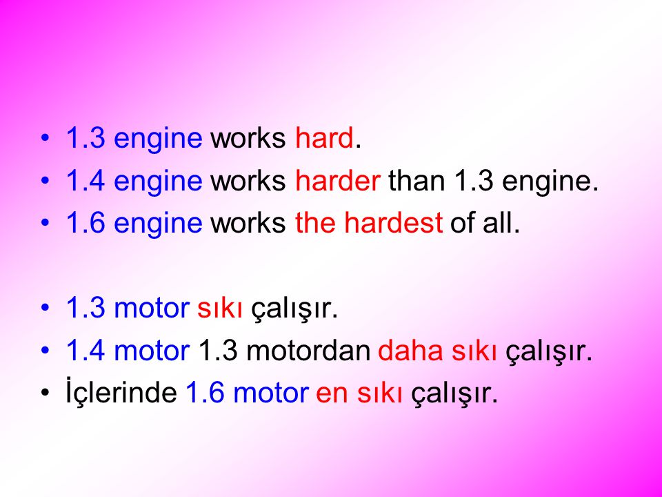1.3 engine works hard. 1.4 engine works harder than 1.3 engine.