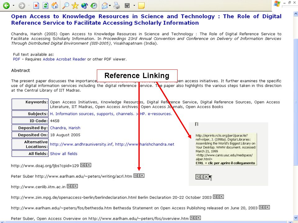 Reference Linking