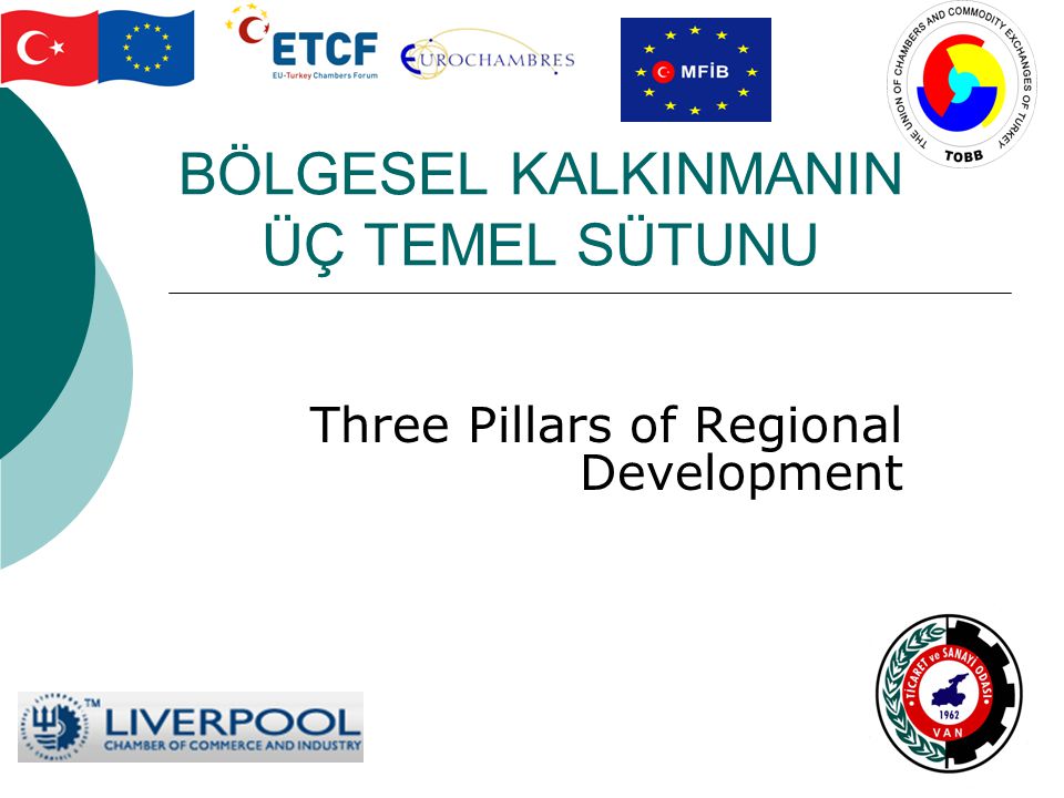 BÖLGESEL KALKINMANIN ÜÇ TEMEL SÜTUNU Three Pillars of Regional Development
