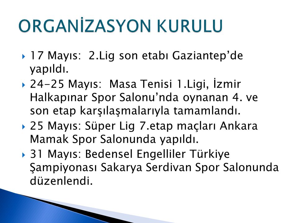  17 Mayıs: 2.Lig son etabı Gaziantep’de yapıldı.