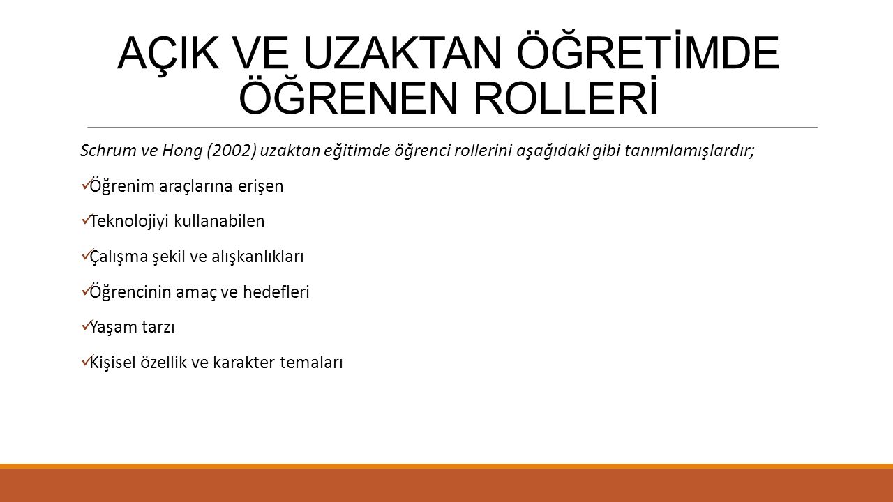 AÇIK VE UZAKTAN ÖĞRETİMDE ÖĞRETEN VE ÖĞRENEN ROLLERİ - ppt indir