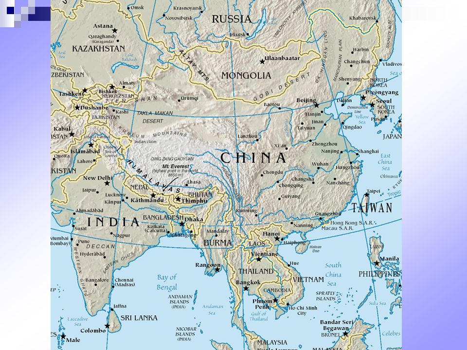 Где располагался древний китай. Крупные реки и озера зарубежной Азии. Южная Азия реки и моря. Самые крупные реки зарубежной Азии и озера.