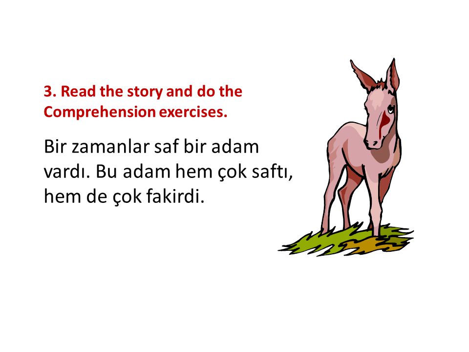 3. Read the story and do the Comprehension exercises.