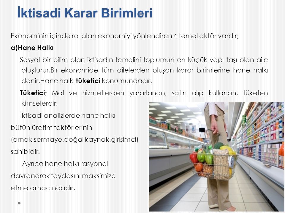 İktisadi karar vericiler