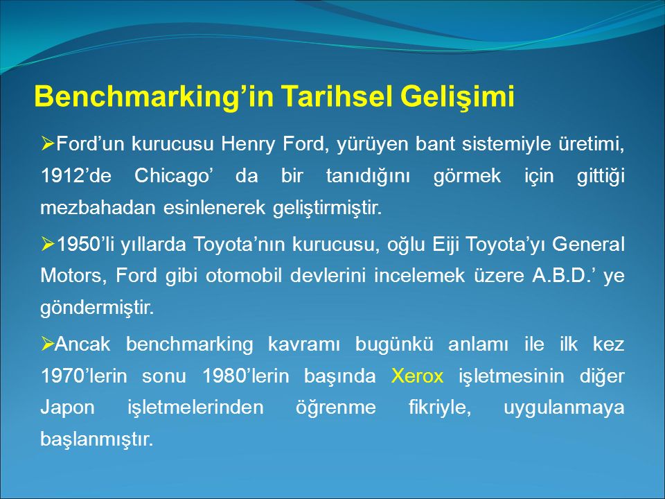 Henry ford benchmarking #4