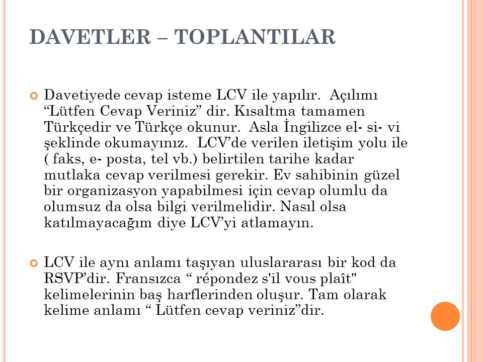 Lcv nasıl cevap verilir