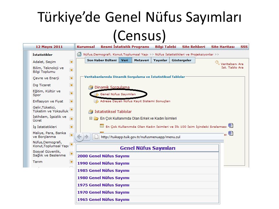 Türkiye’de Genel Nüfus Sayımları (Census)