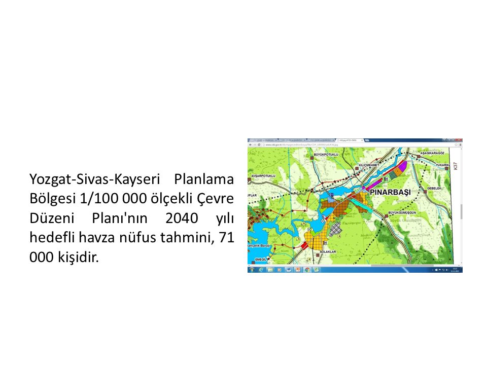 Yozgat-Sivas-Kayseri Planlama Bölgesi 1/ ölçekli Çevre Düzeni Planı nın 2040 yılı hedefli havza nüfus tahmini, kişidir.