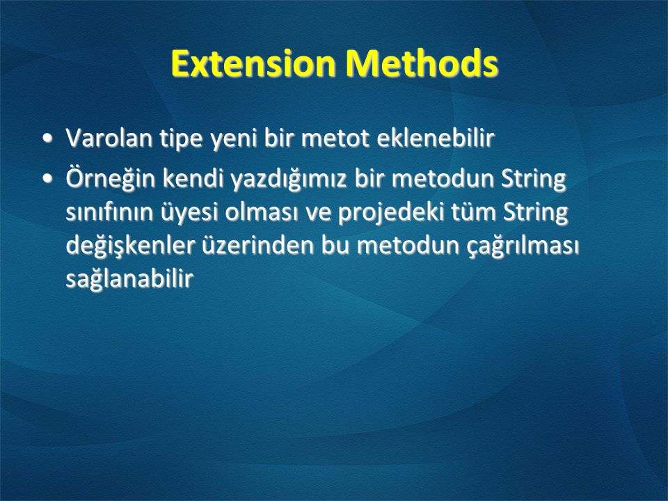 Extension methods