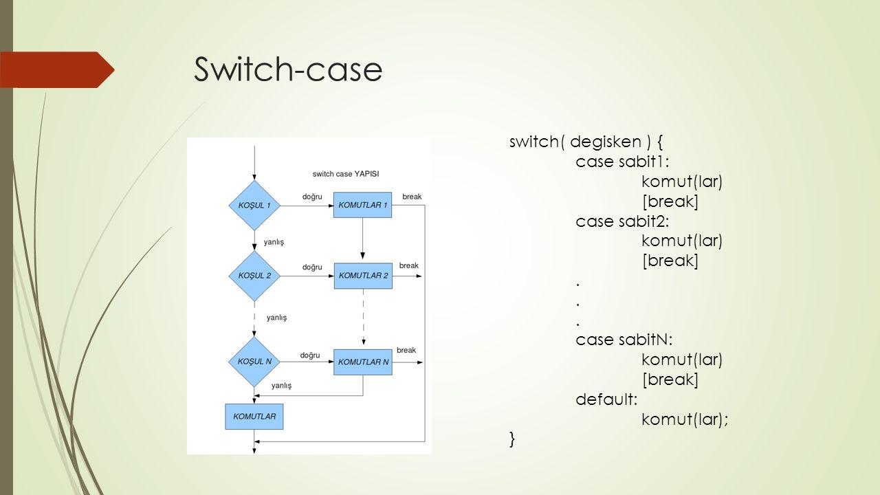 Switch case default