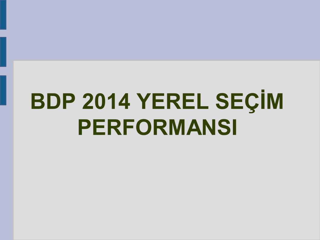 BDP 2014 YEREL SEÇİM PERFORMANSI