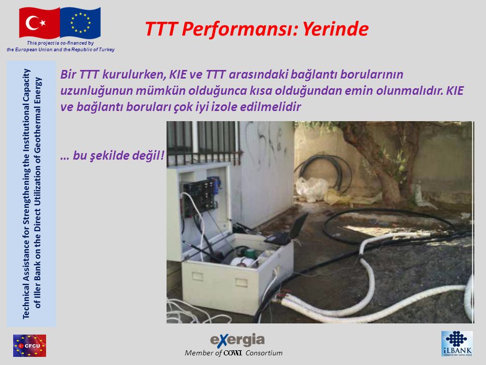 Member of Consortium This project is co-financed by the European Union and the Republic of Turkey TTT Performansı: Yerinde Bir TTT kurulurken, KIE ve TTT arasındaki bağlantı borularının uzunluğunun mümkün olduğunca kısa olduğundan emin olunmalıdır.