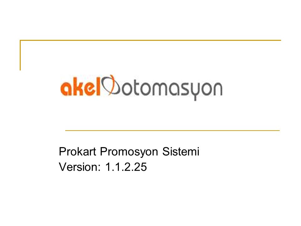 Prokart Promosyon Sistemi Version: