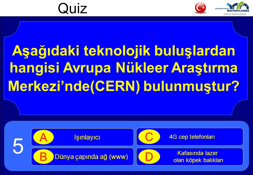 Quiz Aşağıdaki teknolojik buluşlardan hangisi Avrupa Nükleer Araştırma Merkezi’nde(CERN) bulunmuştur.