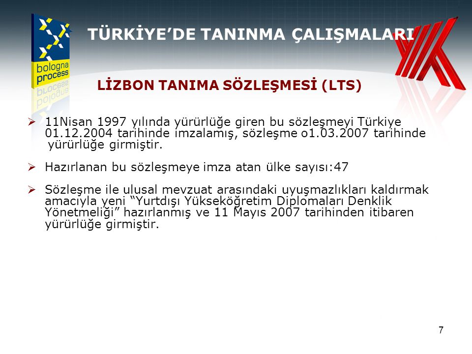 7  11Nisan 1997 yılında yürürlüğe giren bu sözleşmeyi Türkiye tarihinde imzalamış, sözleşme o tarihinde yürürlüğe girmiştir.
