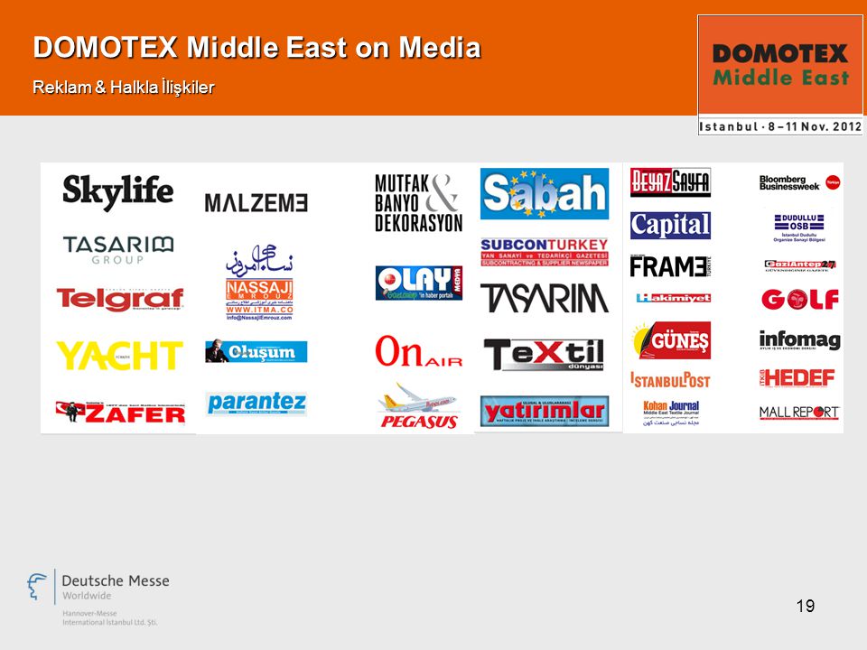 19 DOMOTEX Middle East on Media Reklam & Halkla İlişkiler