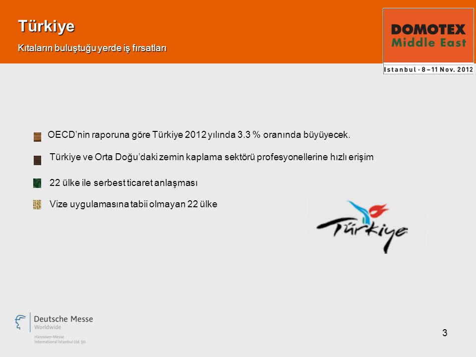 3 Türkiye OECD’nin raporuna göre Türkiye 2012 yılında 3.3 % oranında büyüyecek.