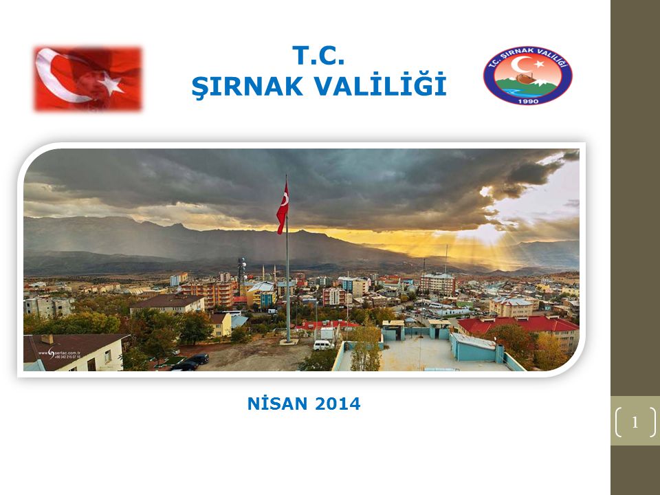 1 T.C. ŞIRNAK VALİLİĞİ NİSAN 2014