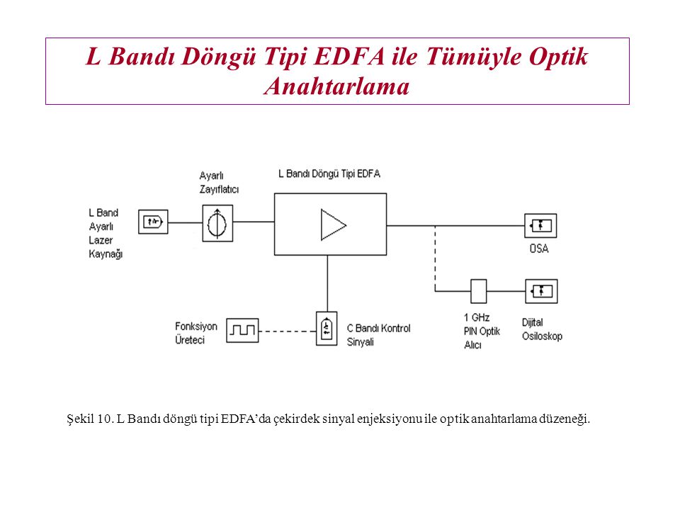 L Bandı Döngü Tipi EDFA ile Tümüyle Optik Anahtarlama Şekil 10.