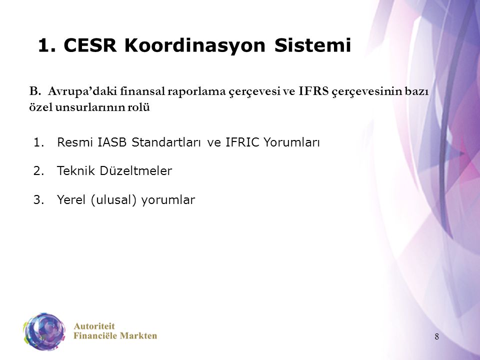 8 1. CESR Koordinasyon Sistemi B.