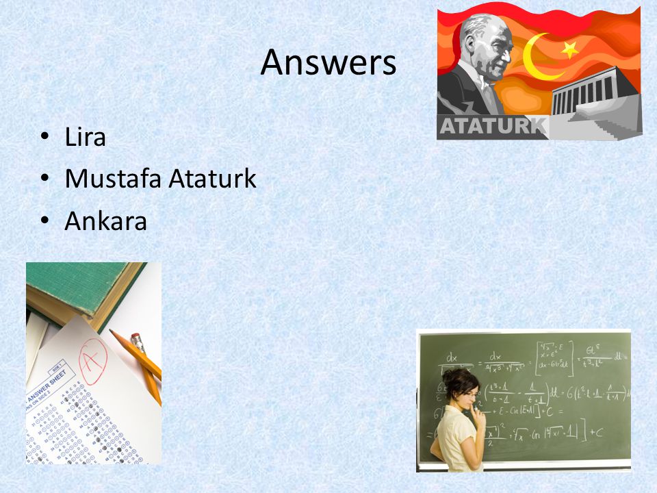 Answers Lira Mustafa Ataturk Ankara