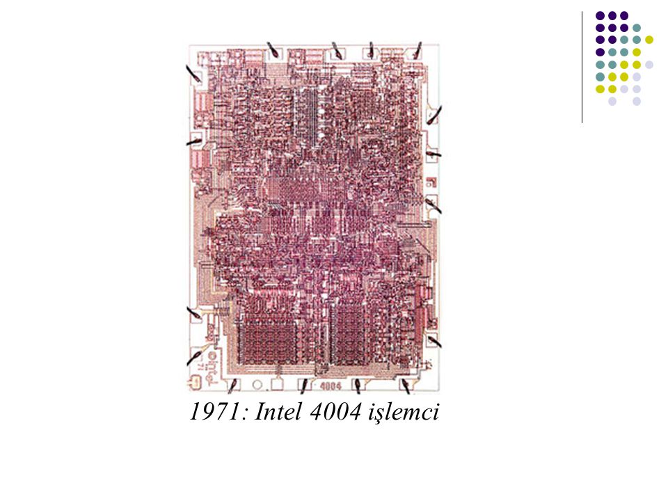 1971: Intel 4004 işlemci