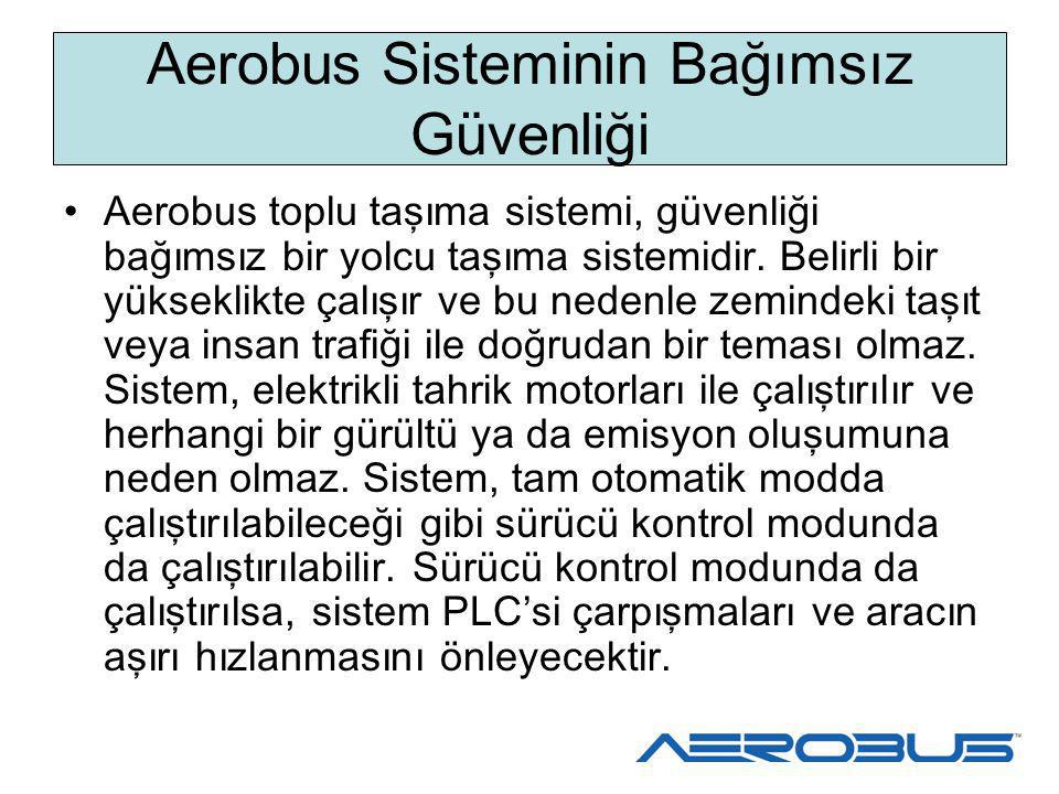 Aerobus Sisteminin Ba ğ ımsız Güvenli ğ i Aerobus toplu taşıma sistemi, güvenliği bağımsız bir yolcu taşıma sistemidir.
