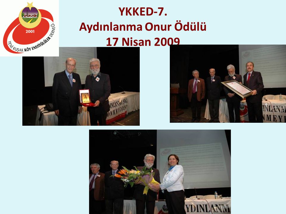 YKKED-7. Aydınlanma Onur Ödülü 17 Nisan 2009