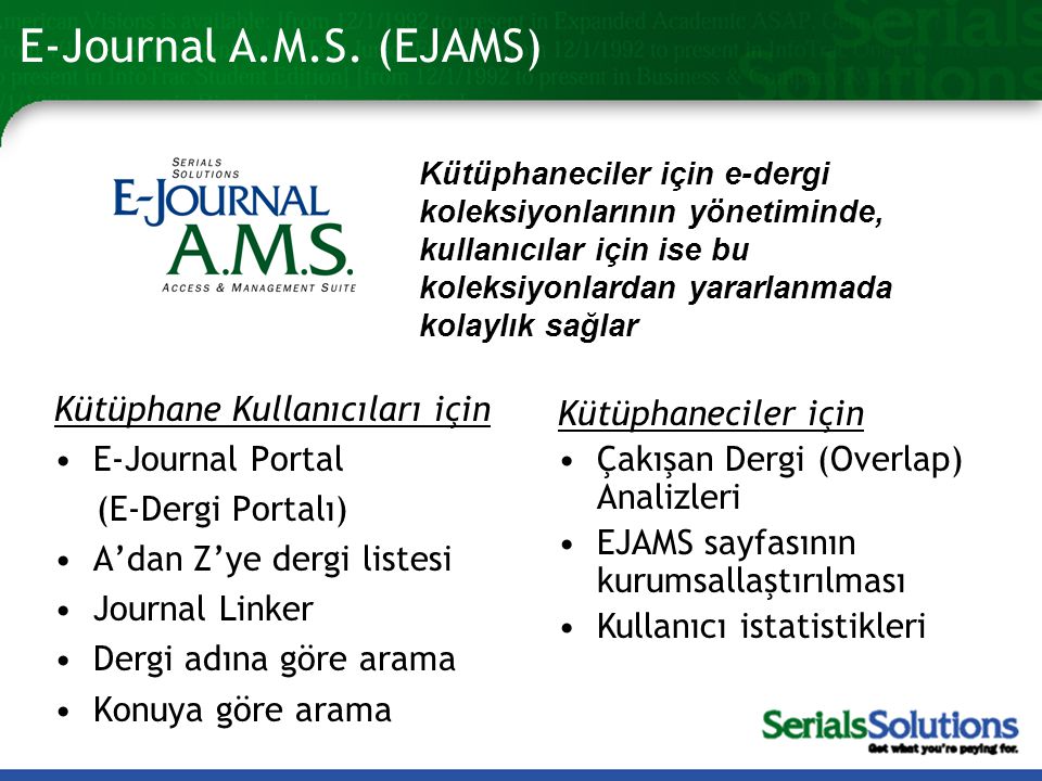 E-Journal A.M.S.