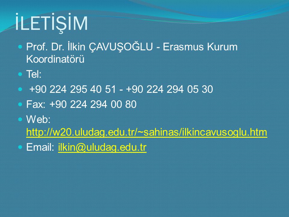 İLETİŞİM Prof. Dr.