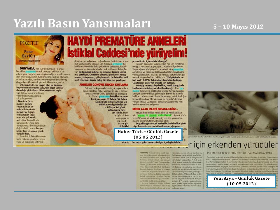 Haber Türk – Günlük Gazete ( ) Yazılı Basın Yansımaları 5 – 10 Mayıs 2012 Yeni Asya – Günlük Gazete ( )