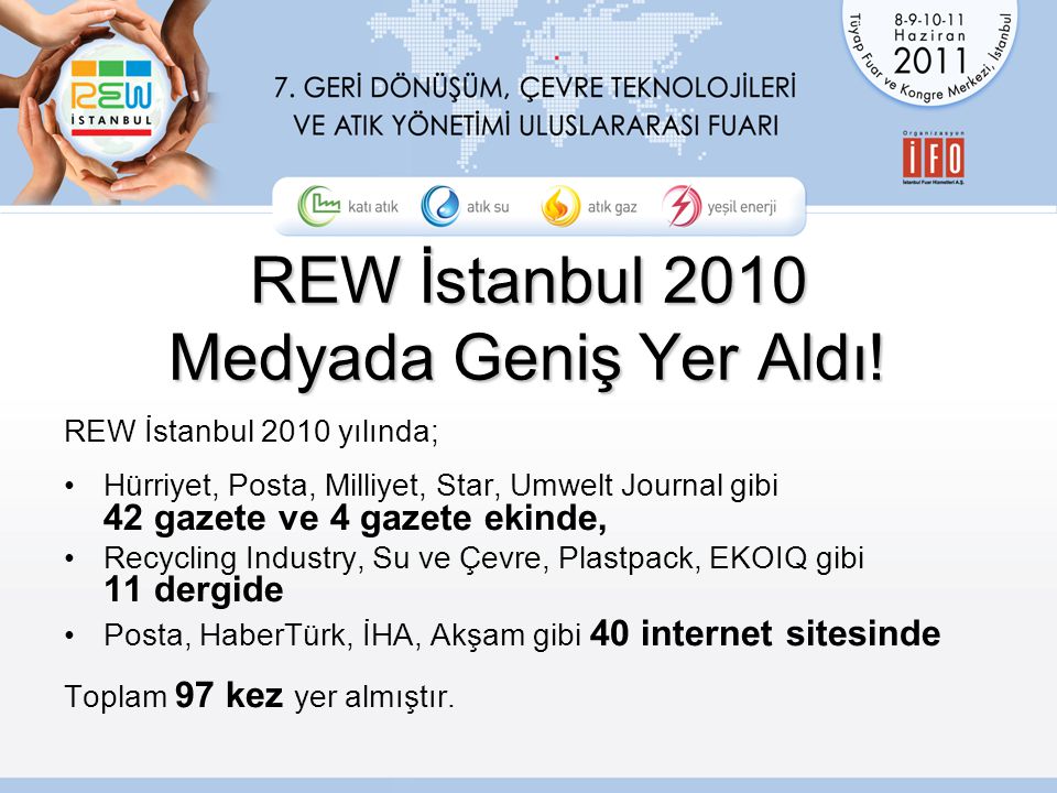 REW İstanbul 2010 Medyada Geniş Yer Aldı.